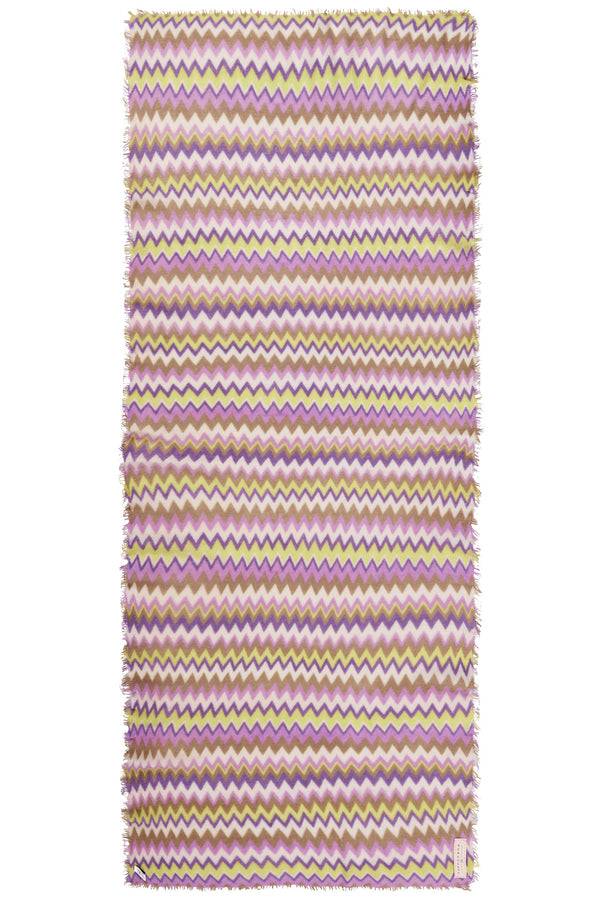 Pur Schoen Schal chevron flieder-neon gelb Preisnachlass