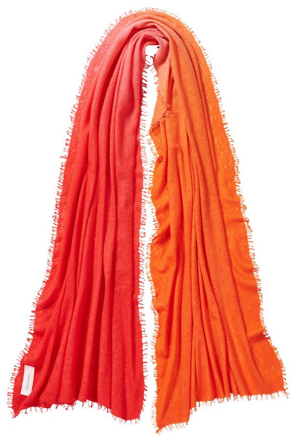 Pur Schoen Schal ombre chili red-sanddorn Große Rabatte