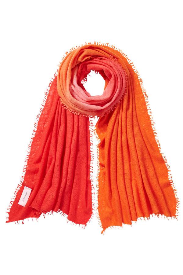 Pur Schoen Schal ombre chili red-sanddorn Große Rabatte
