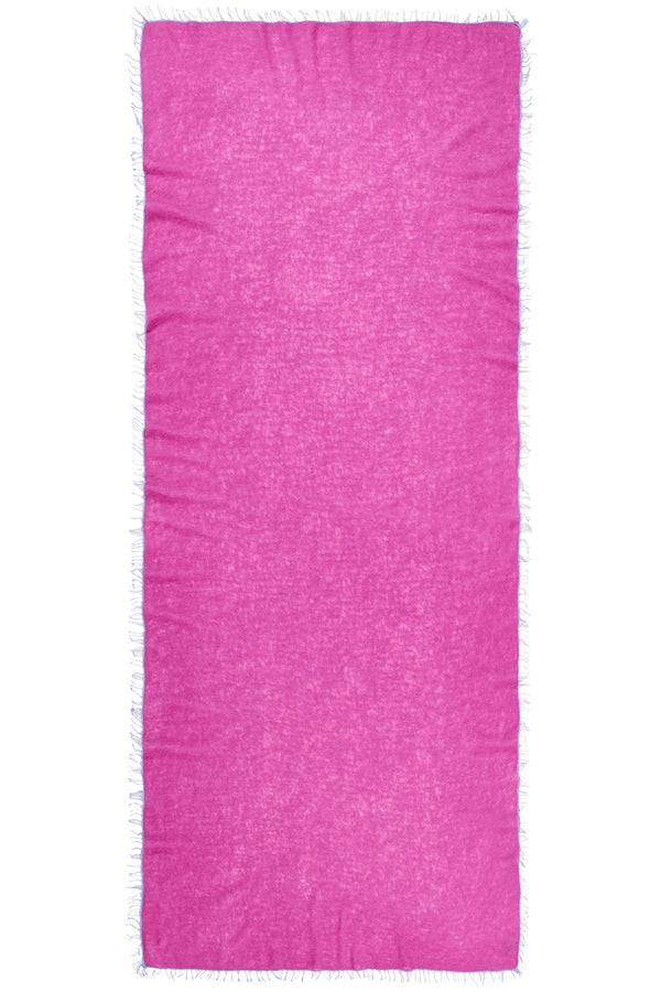 Pur Schoen Schal fuchsia fransen sky blue VIP-Rabatte