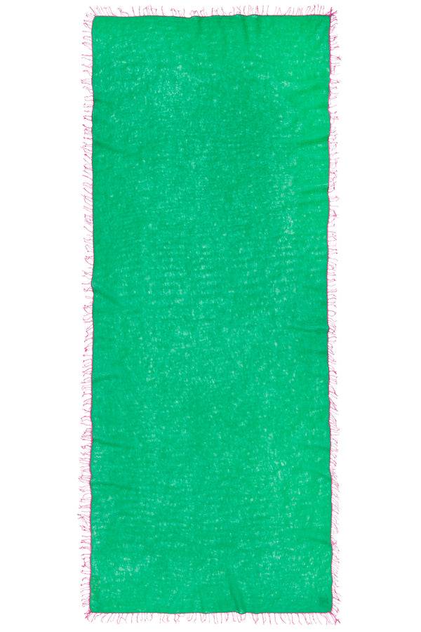 Pur Schoen Schal limette fransen pink Tiefpreis