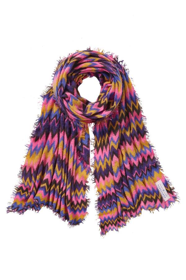 Pur Schoen Schal chevron blackberry-rose Letzter Tag