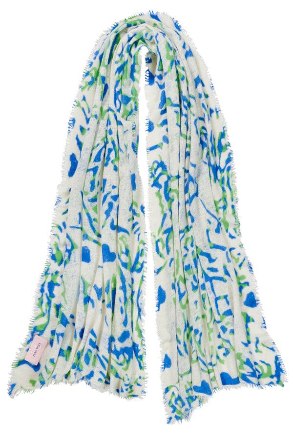 Pur Schoen Schal djungle heart sky blue Clearance-Verkauf