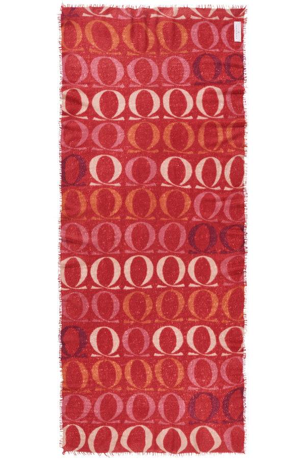 Pur Schoen Schal logo-love bigO lava red Kostenloser Versand international