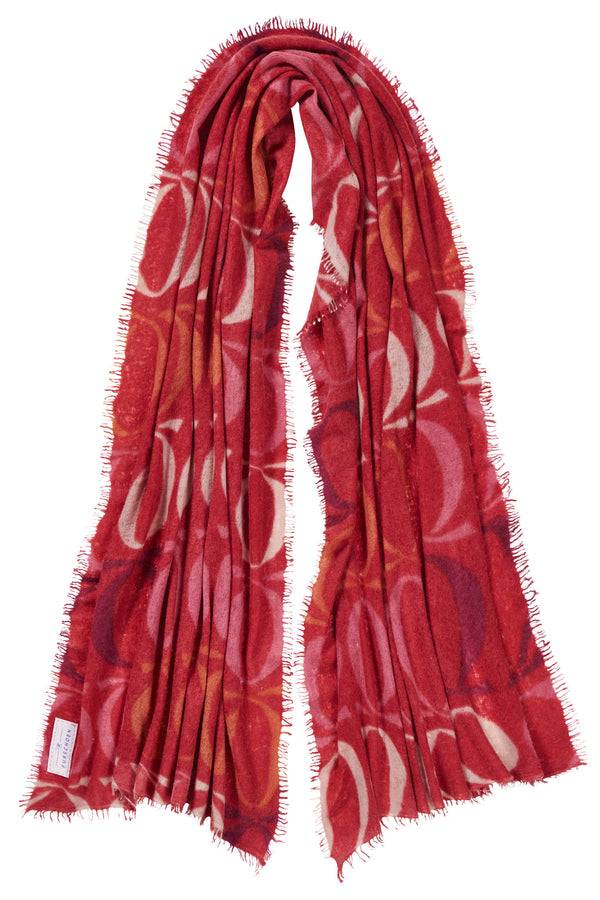 Pur Schoen Schal logo-love bigO lava red Kostenloser Versand international