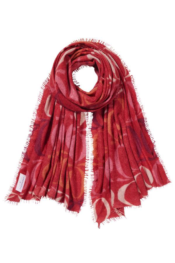 Pur Schoen Schal logo-love bigO lava red Kostenloser Versand international