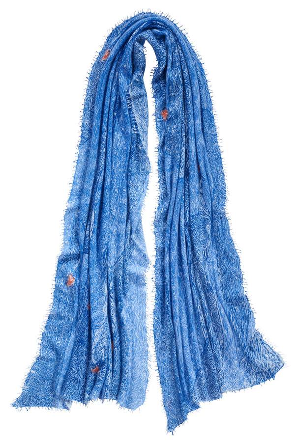 Pur Schoen Schal peacock blau Online Shopping