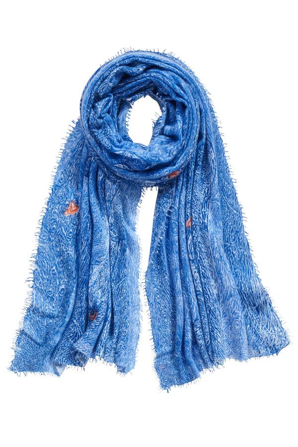 Pur Schoen Schal peacock blau Online Shopping