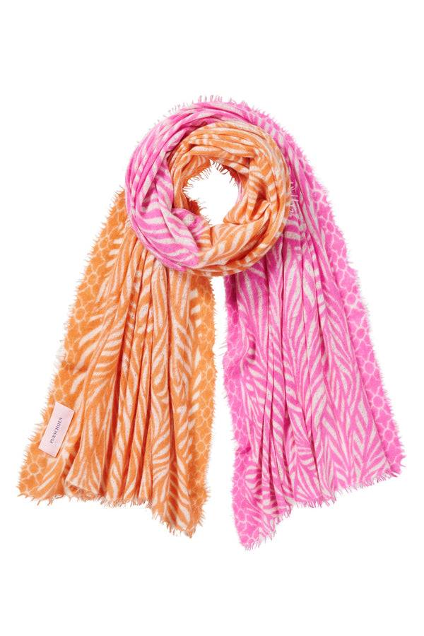 Pur Schoen Schal leafgarden multi puder pink Tägliche Deals