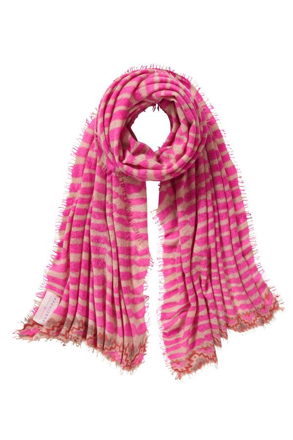 Pur Schoen Schal habbat pink-camel Fabrikladen