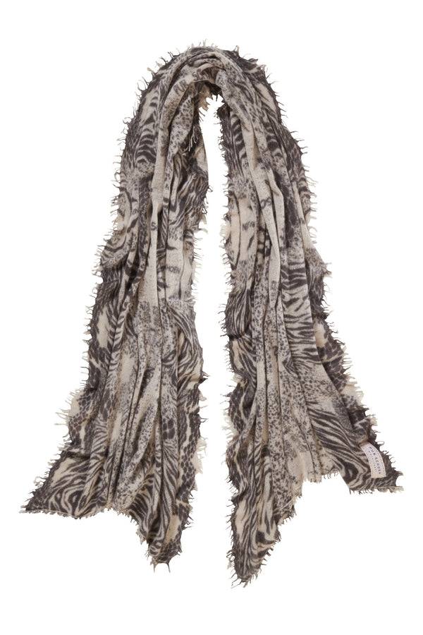 Pur Schoen Schal crazy animal stone grey-stone II Black Friday Preise