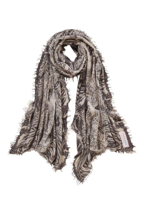 Pur Schoen Schal crazy animal stone grey-stone II Black Friday Preise