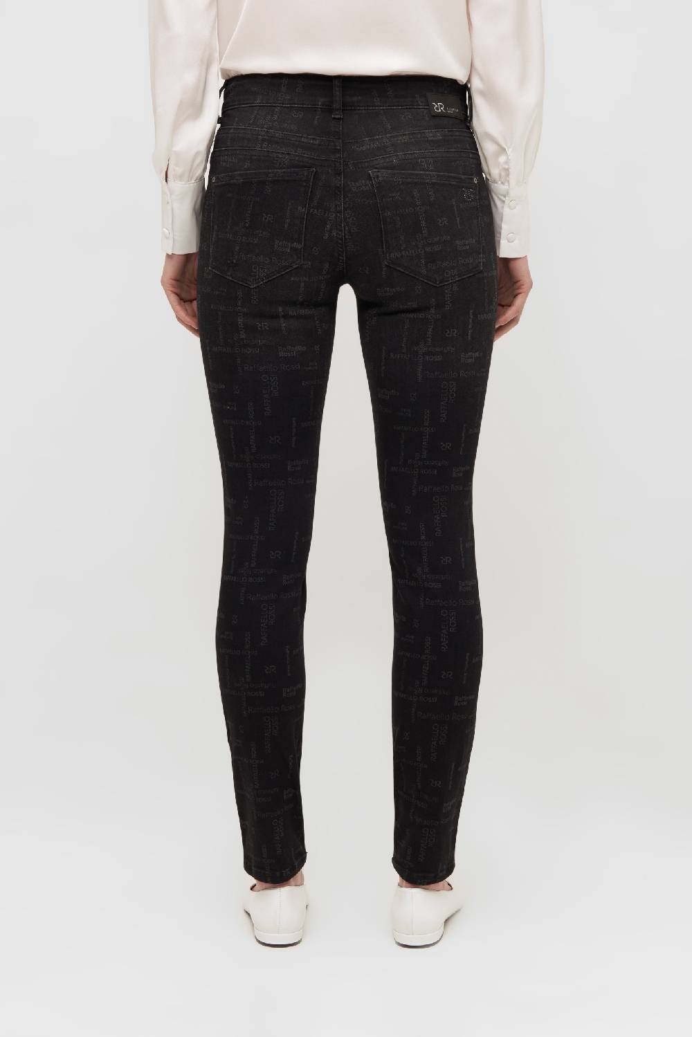 ﻿Raffaello Rossi 5-Pocket Skinny lang Mid Waist gemustert: AMAL L Blitzangebot