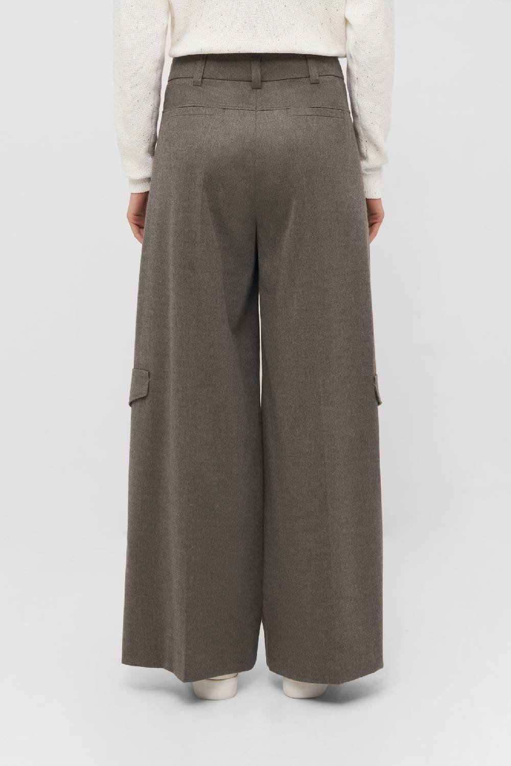 Raffaello Rossi Cargo Wide Leg lang High Waist grau: JASCHA Kostenlose Rückgabe