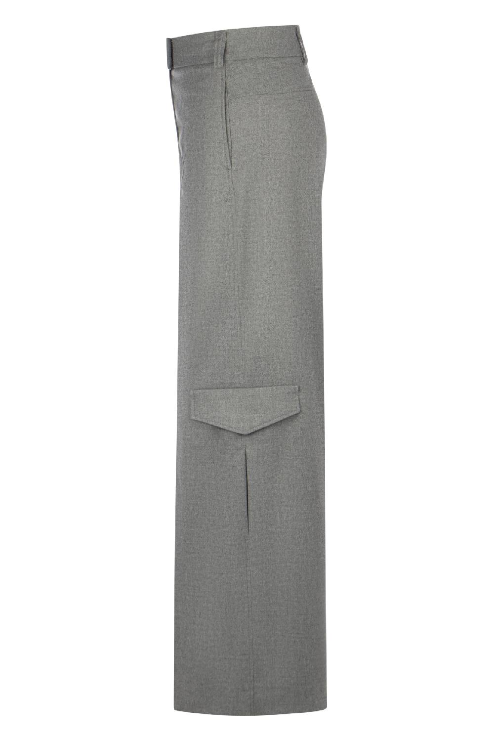 Raffaello Rossi Cargo Wide Leg lang High Waist grau: JASCHA Kostenlose Rückgabe