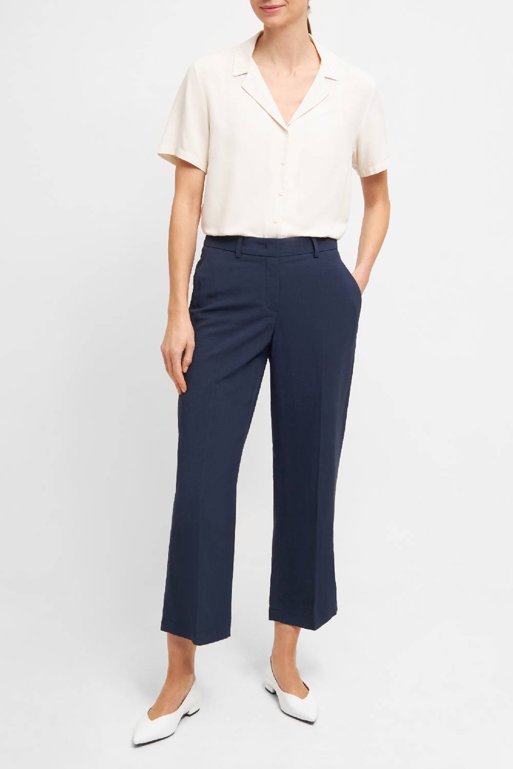 Raffaello Rossi Marlenehose Straight verkürzt -7/8 Mid Waist schwarz: OLESSA 7/8 Neueste Mode