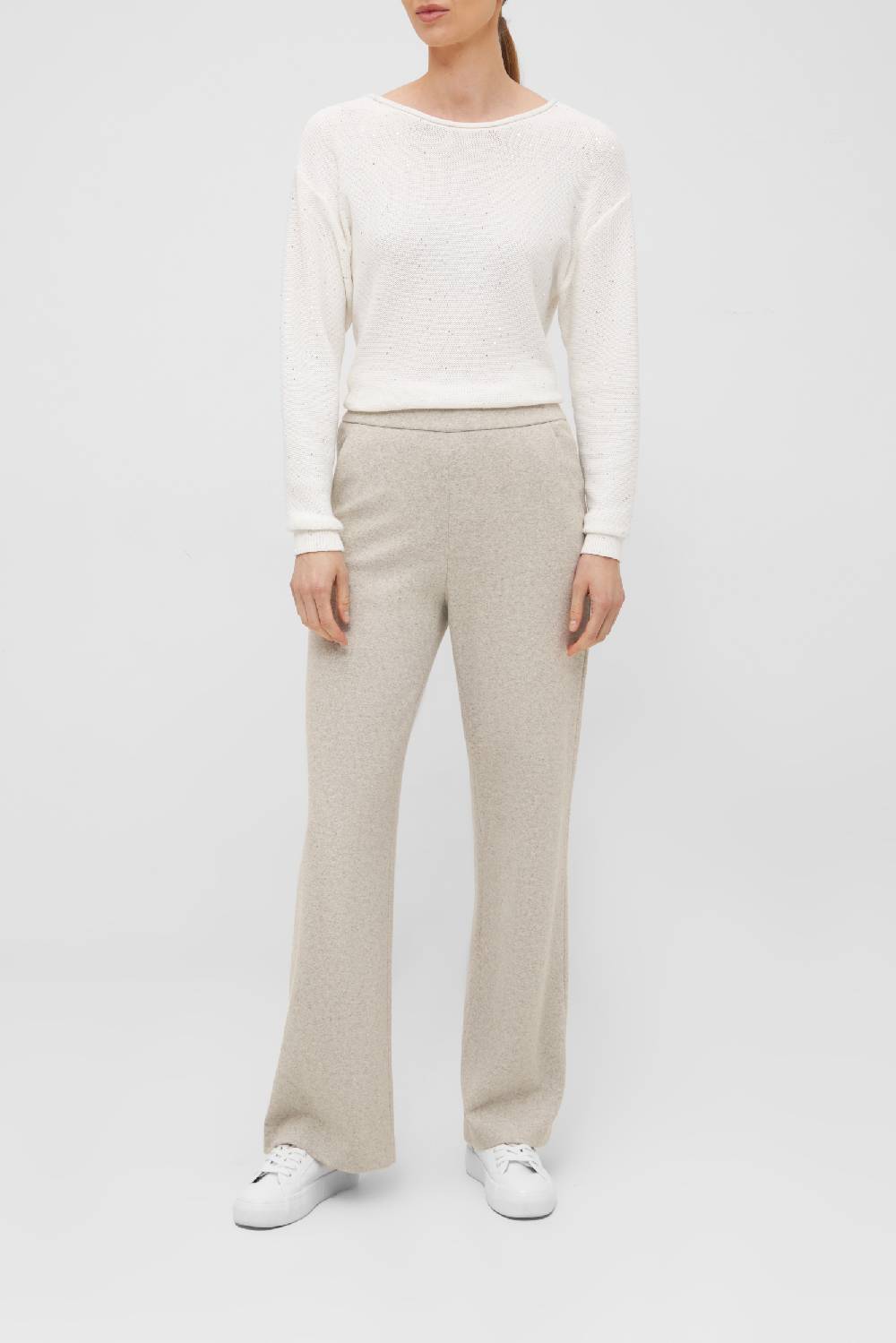 Raffaello Rossi Marlenehose Wide Leg lang Mid Waist beige: PALINA LONG Exklusive Angebote