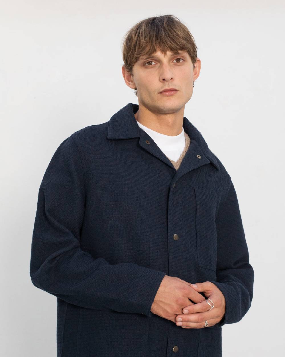 Rotholz Leichte Jacke Waffle Cotton - Blau Neuheiten