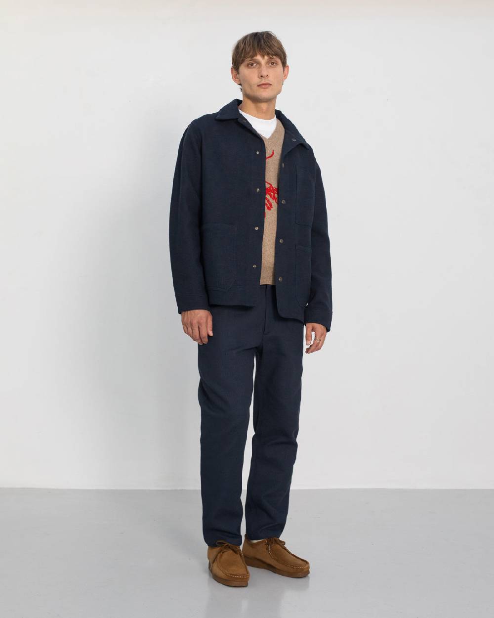 Rotholz Leichte Jacke Waffle Cotton - Blau Neuheiten