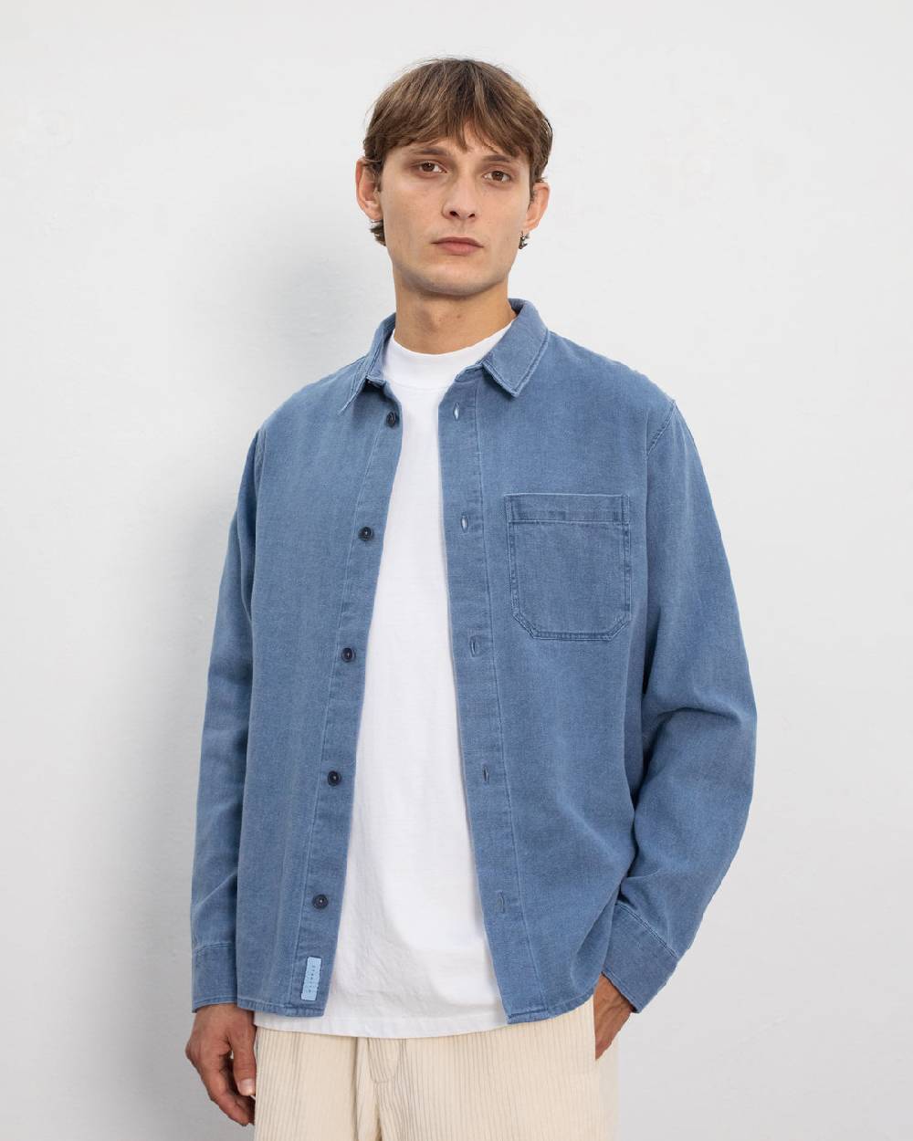 Rotholz Denim Hemd Recycelte Baumwolle - Blau Tiefpreis