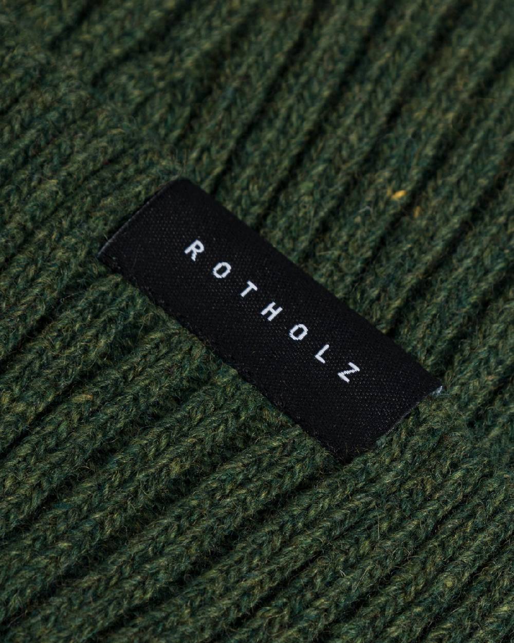 Rotholz Kurze Mütze Wollmix Ripp - Grün Neueste Stile