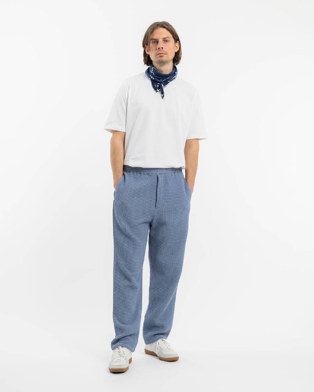 Rotholz Weite Hose Waffle Cotton - Hellblau Bis zu 50% Rabatt