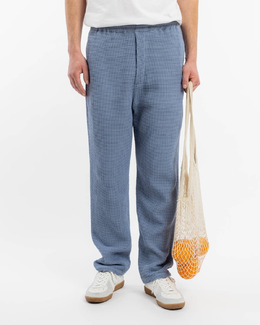 Rotholz Weite Hose Waffle Cotton - Hellblau Bis zu 50% Rabatt