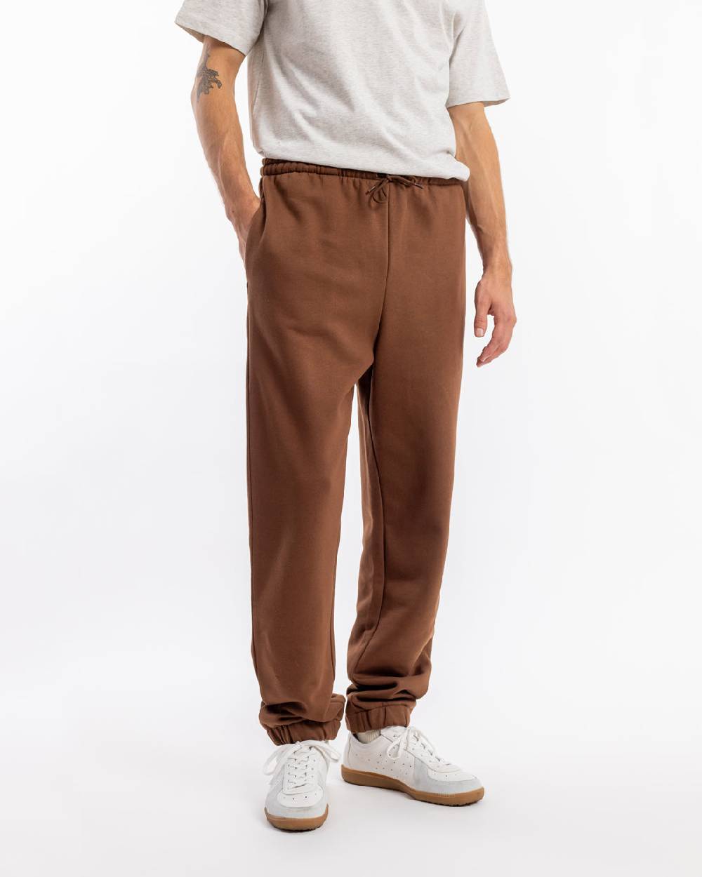 Rotholz Logo Sweatpants Bio Baumwolle - Braun Bis zu 60% Rabatt