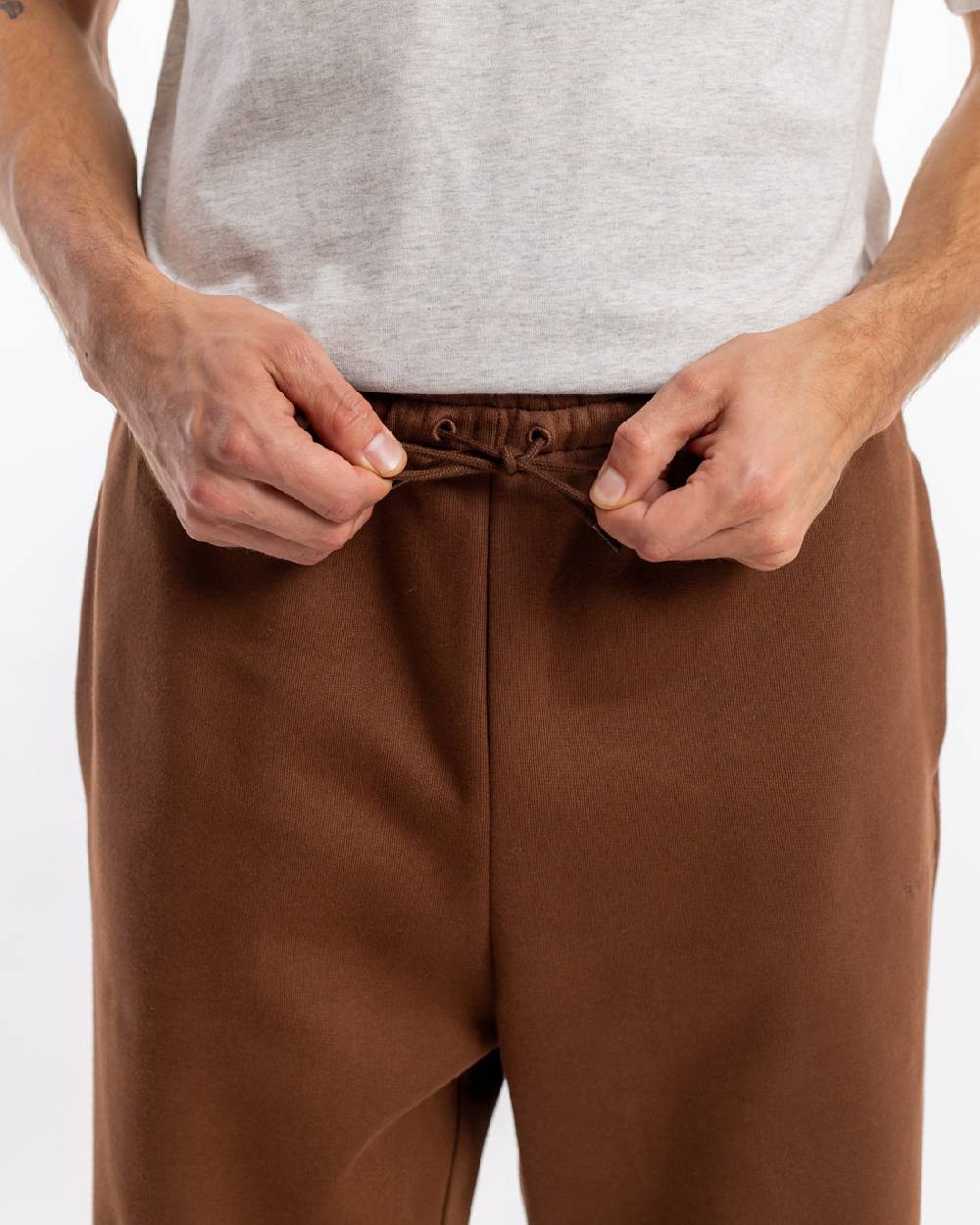 Rotholz Logo Sweatpants Bio Baumwolle - Braun Bis zu 60% Rabatt
