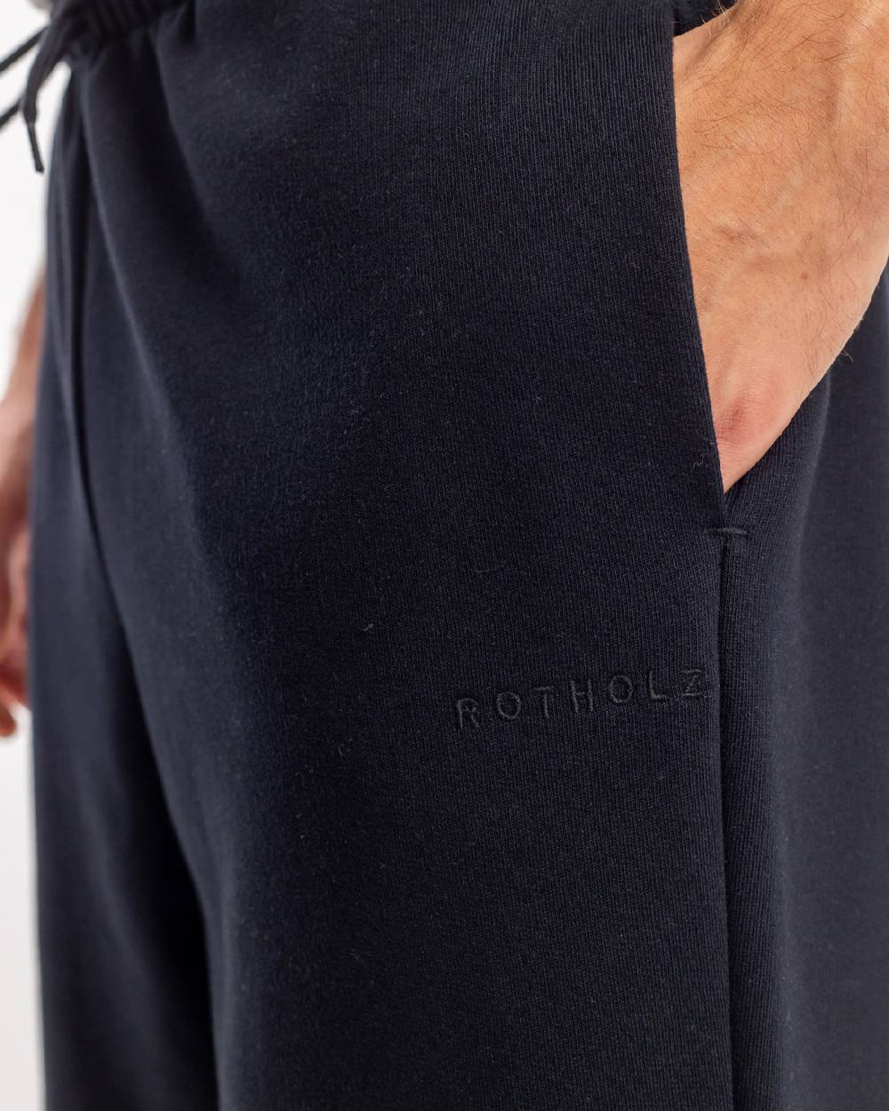 Rotholz Logo Sweatpants Bio Baumwolle - Schwarz Bis zu 65% Rabatt