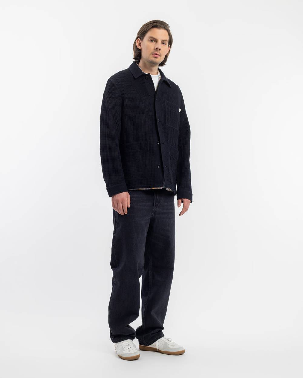 Rotholz Workwear Jacke Waffle Cotton - Schwarz Vierteljährliche Förderung