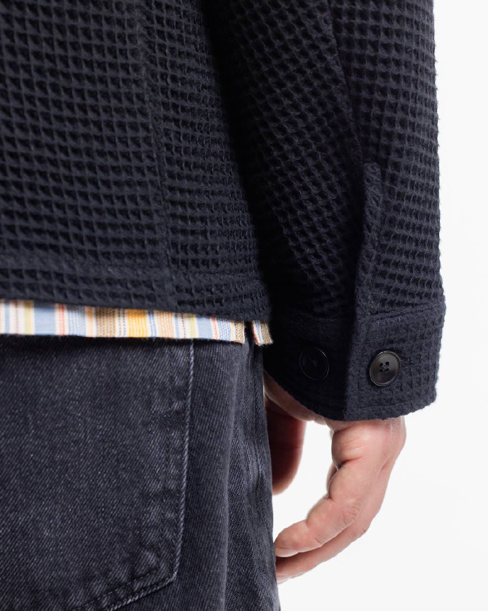 Rotholz Workwear Jacke Waffle Cotton - Schwarz Vierteljährliche Förderung