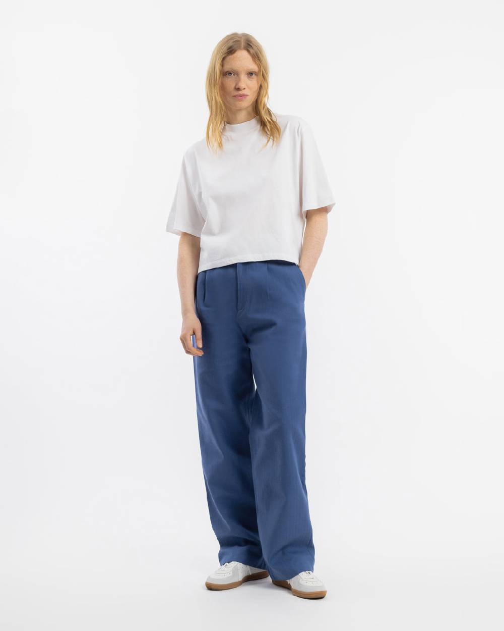 Rotholz High Waist Hose Bio-Baumwolle - Blau Auslauf