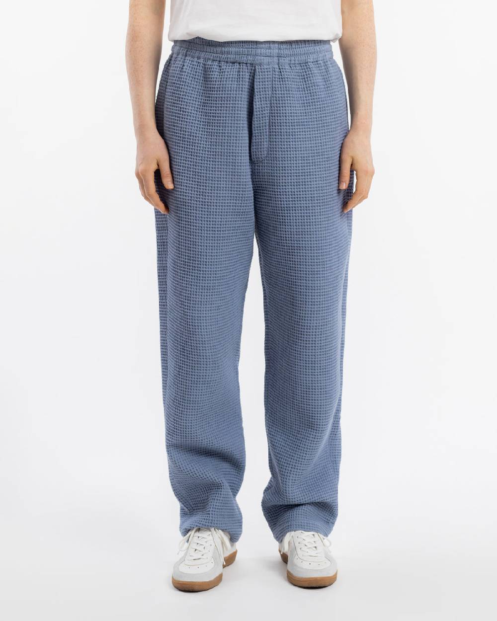 Rotholz Weite Hose Waffle Cotton - Hellblau Verkauf