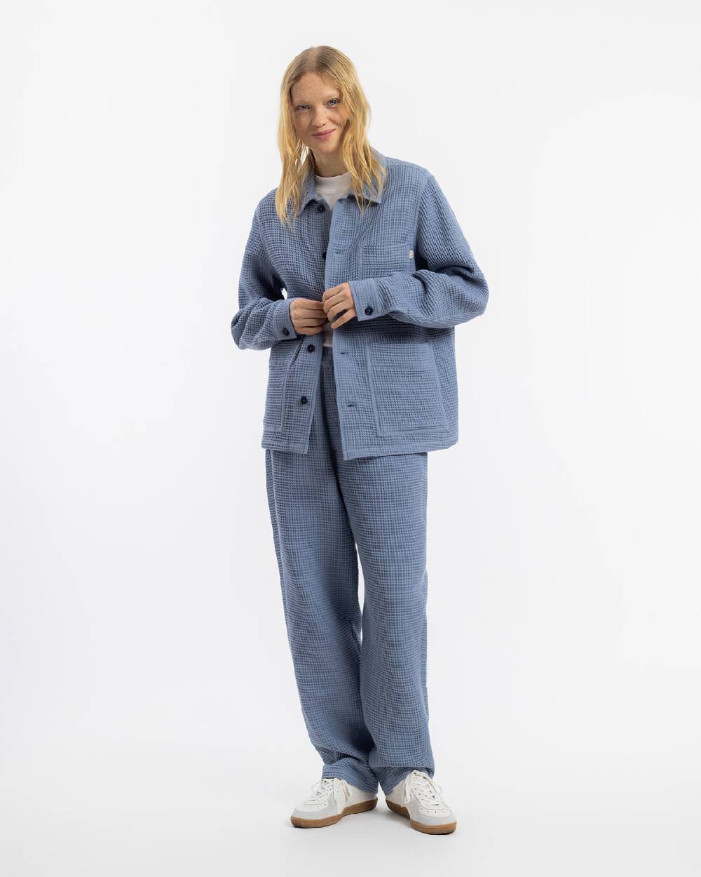 Rotholz Workwear Jacke Waffle Cotton - Hellblau Fabrikverkauf