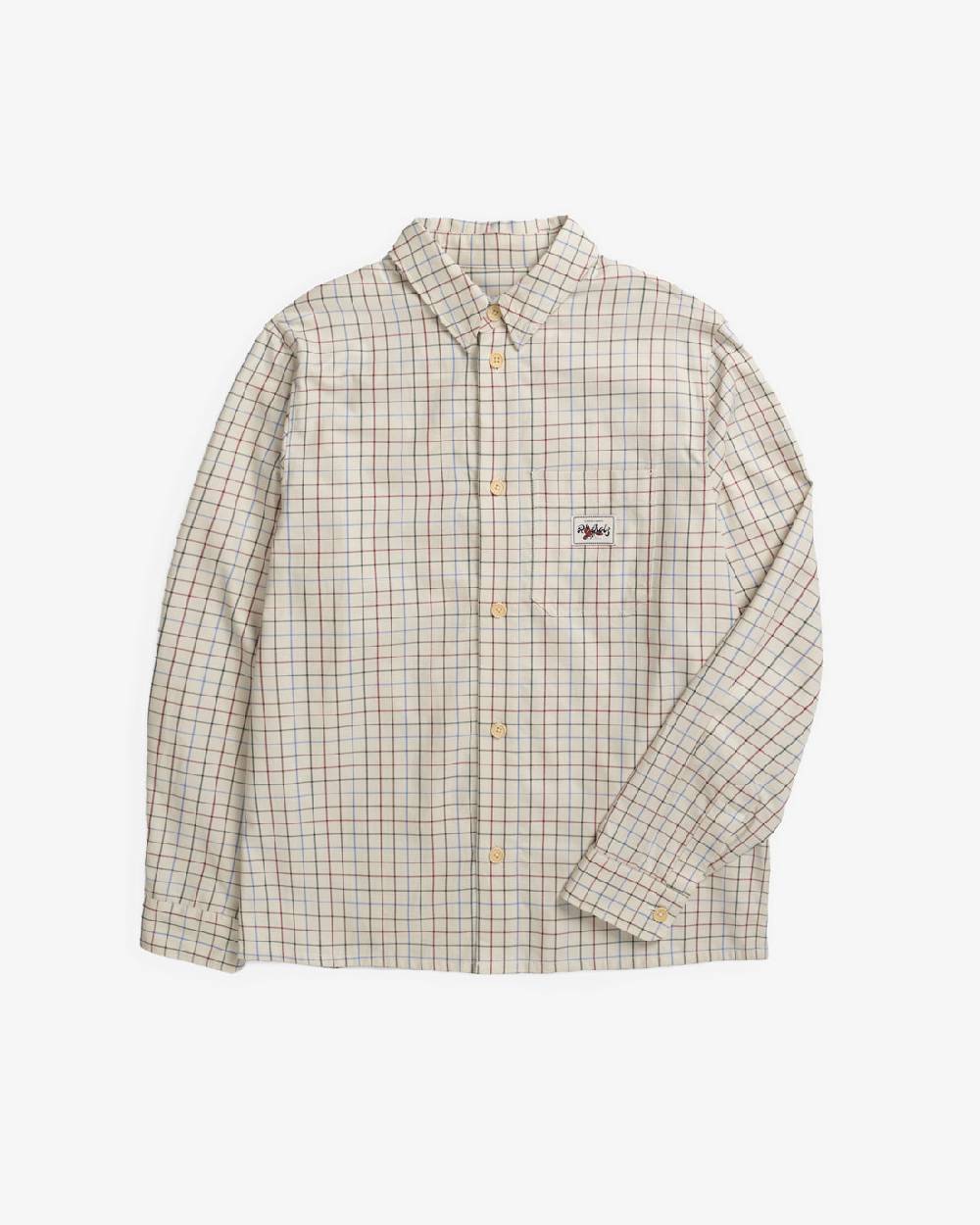 Rotholz Kariertes Hemd Bio Baumwolle - Off-White Kostenloser Versand