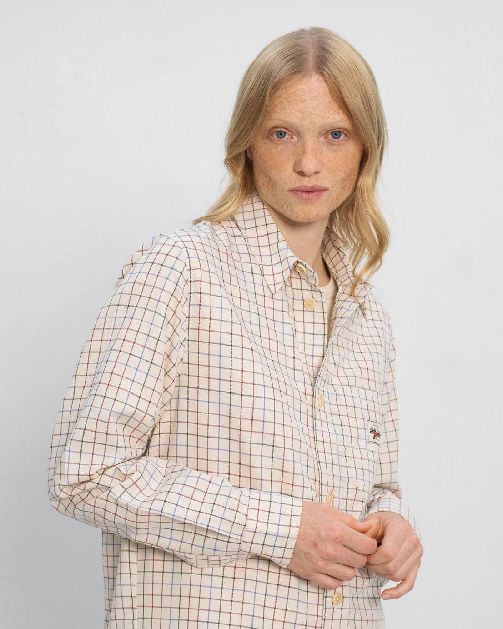 Rotholz Kariertes Hemd Bio Baumwolle - Off-White Kostenloser Versand