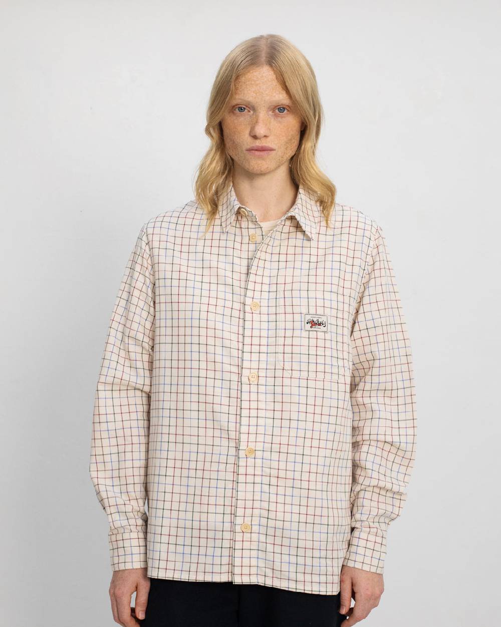 Rotholz Kariertes Hemd Bio Baumwolle - Off-White Kostenloser Versand