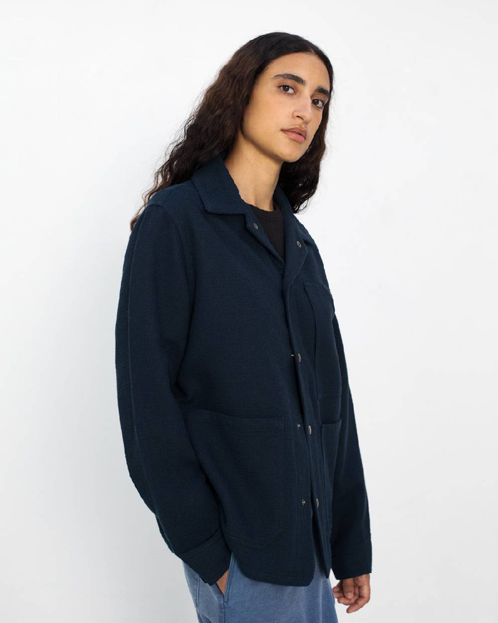 Rotholz Leichte Jacke Waffle Cotton - Blau Sonderangebot