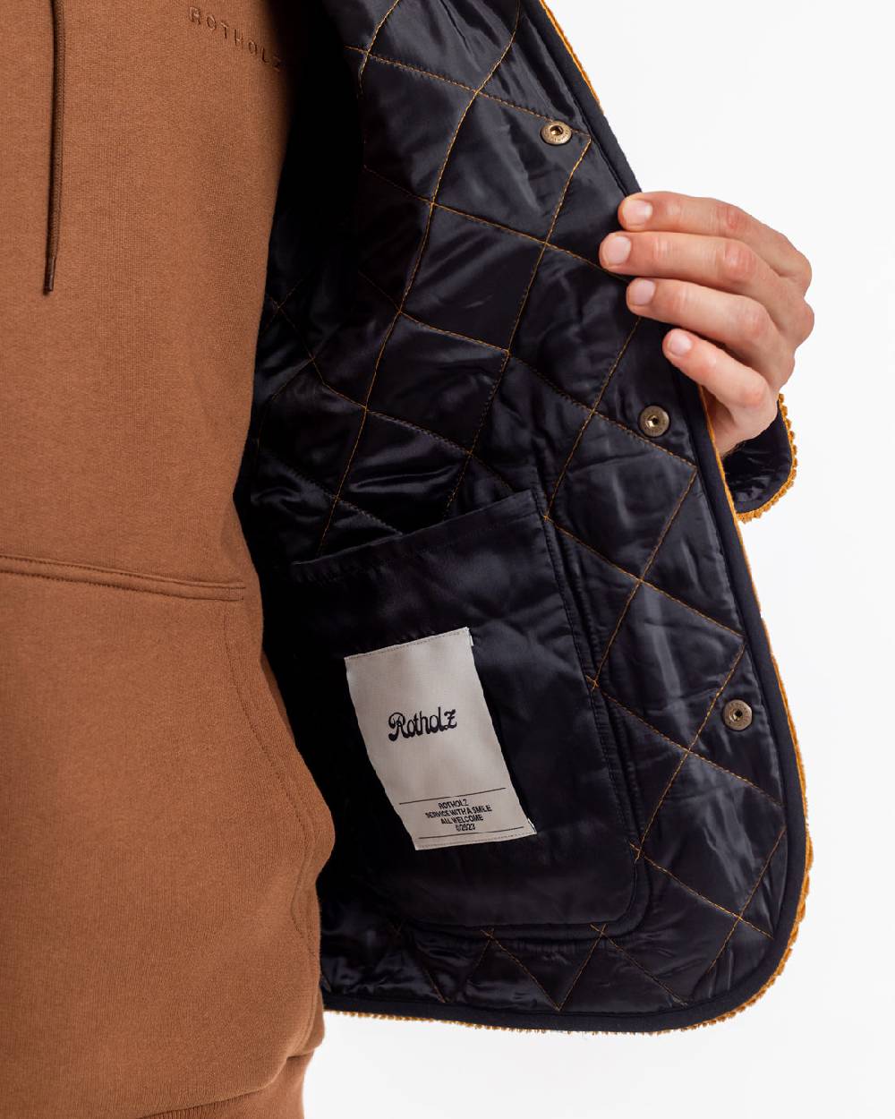 Rotholz Gesteppte Cord Jacke - Toffee Muttertagsangebot