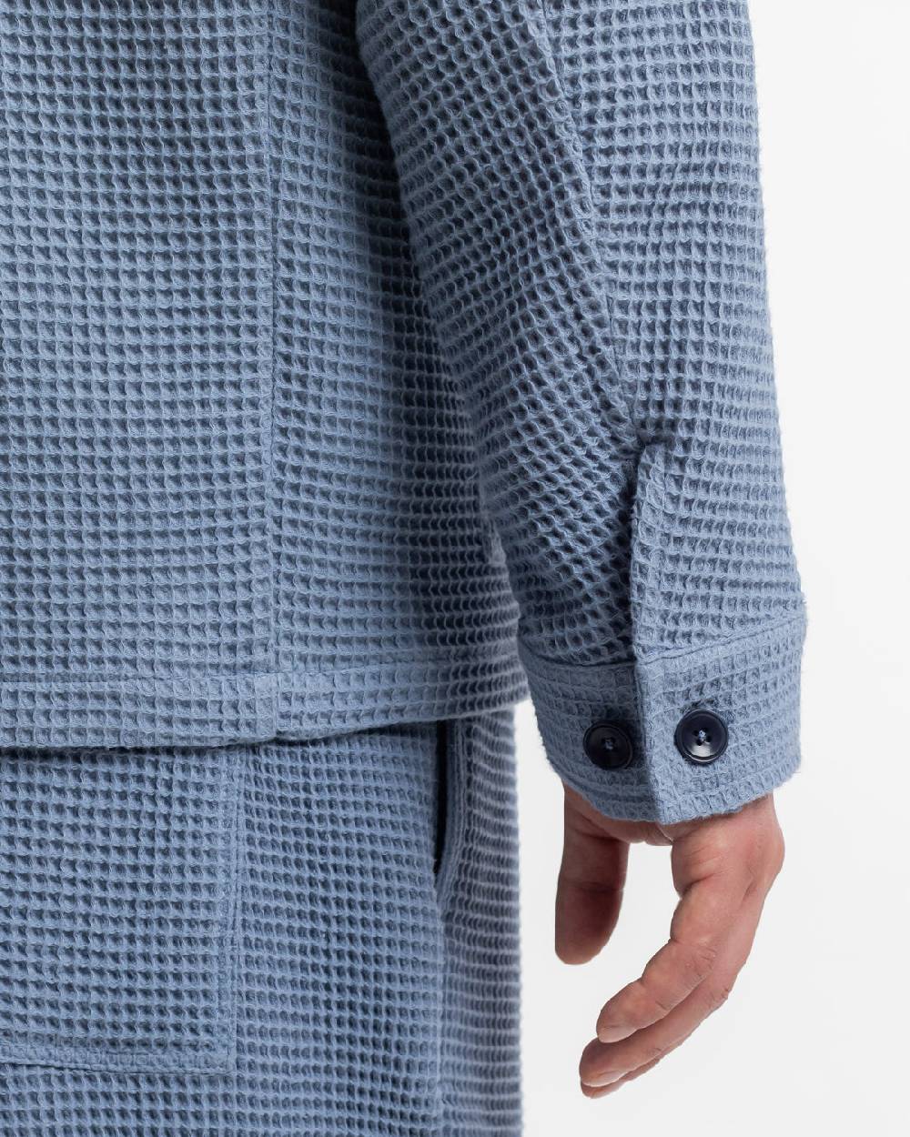 Rotholz Workwear Jacke Waffle Cotton - Hellblau Valentinstagsangebot