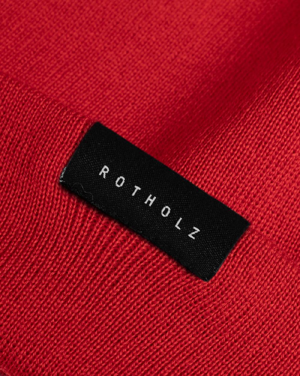 Rotholz Klassische Mütze Bio Merinowolle - Rot Tägliche Deals