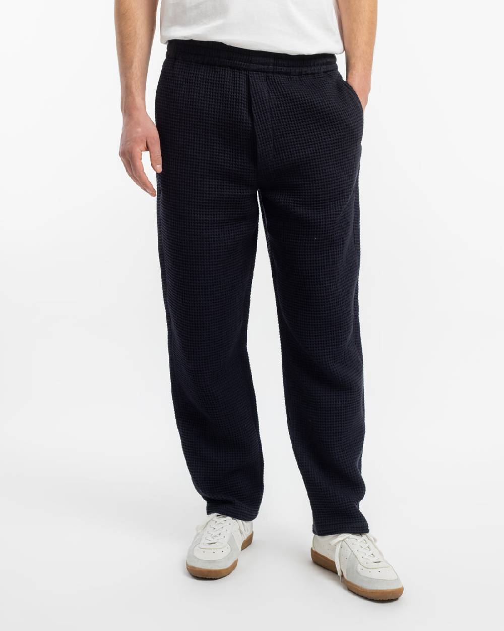 Rotholz Weite Hose Waffle Cotton - Schwarz Bis zu 65% Rabatt