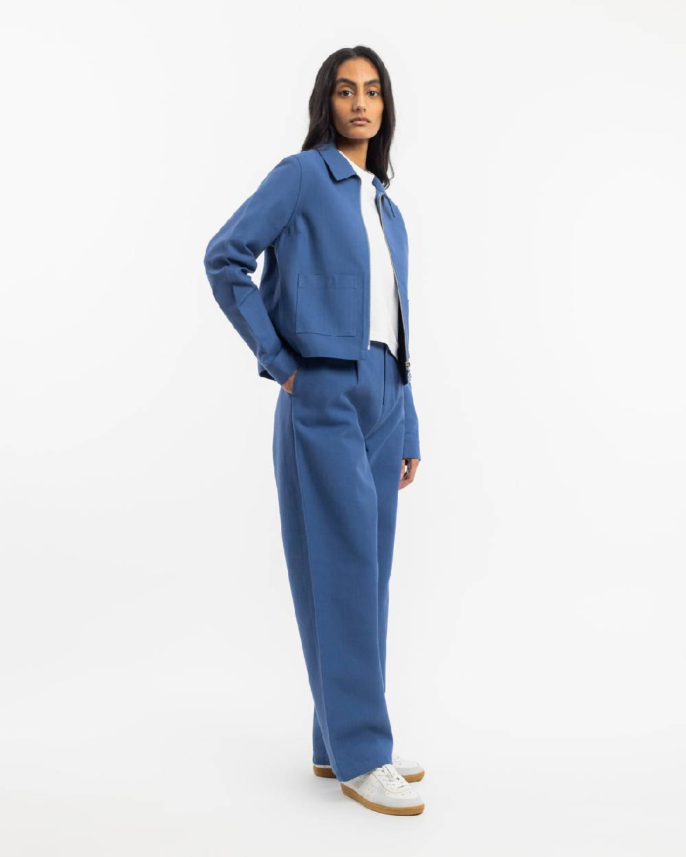 Rotholz Kurze Jacke Bio Baumwolle - Blau 50% Rabatt für begrenzte Zeit