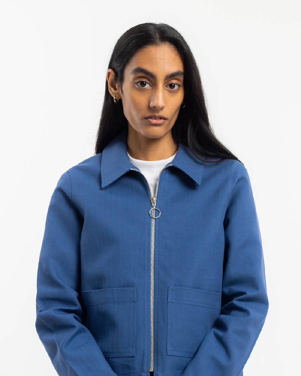 Rotholz Kurze Jacke Bio Baumwolle - Blau 50% Rabatt für begrenzte Zeit