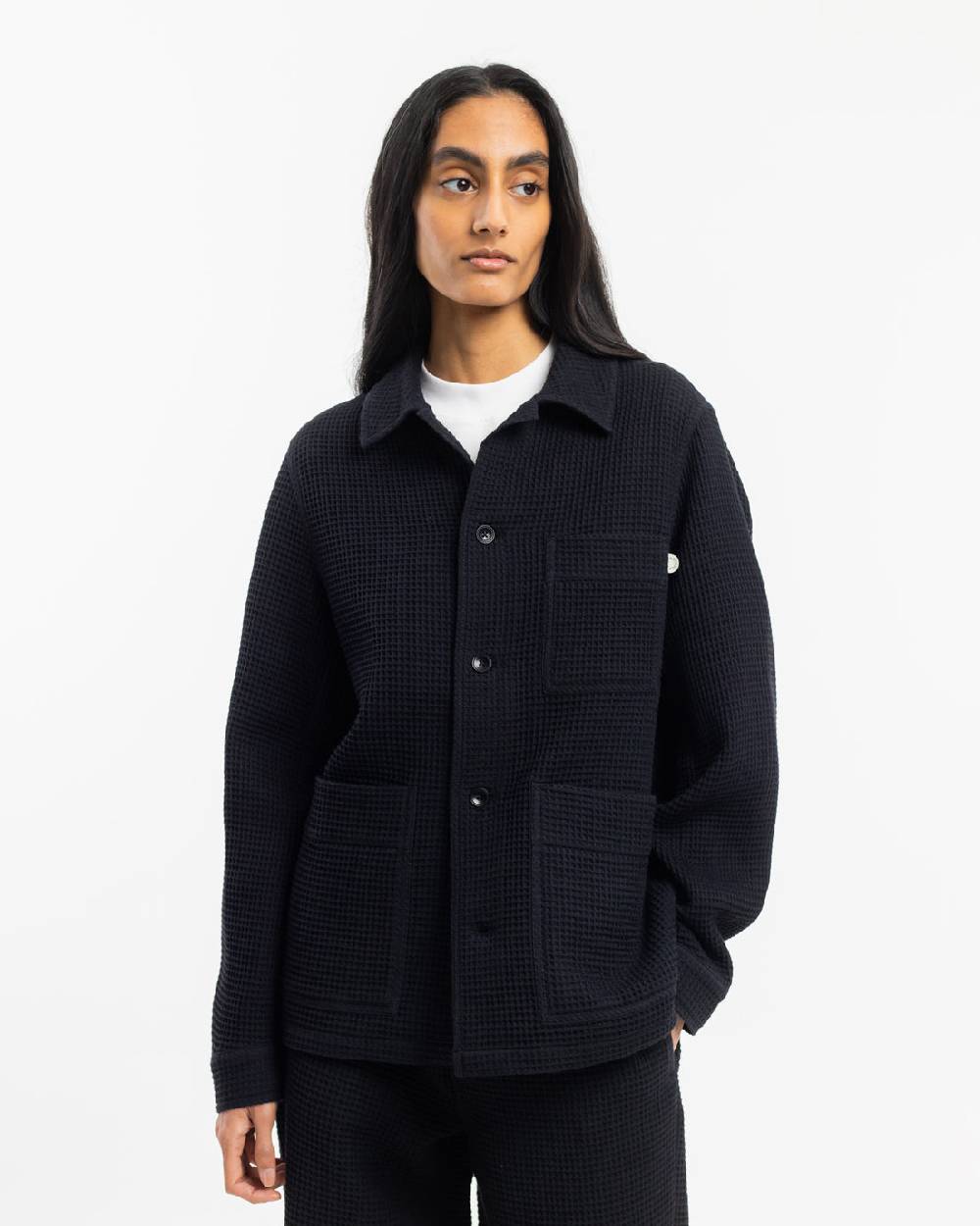 Rotholz Workwear Jacke Waffle Cotton - Schwarz Rabatte dieses Monats