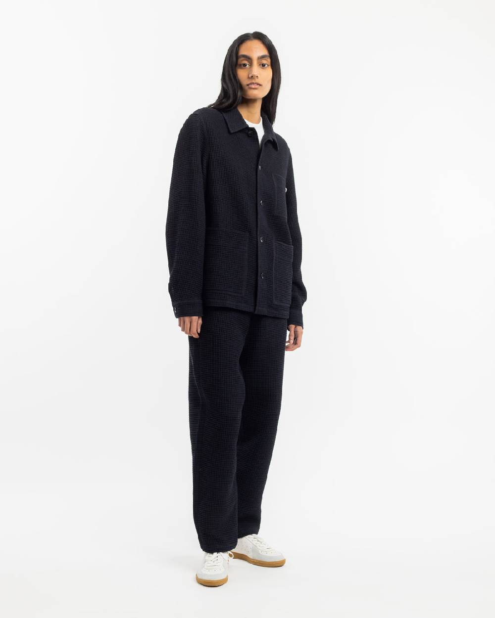 Rotholz Workwear Jacke Waffle Cotton - Schwarz Rabatte dieses Monats