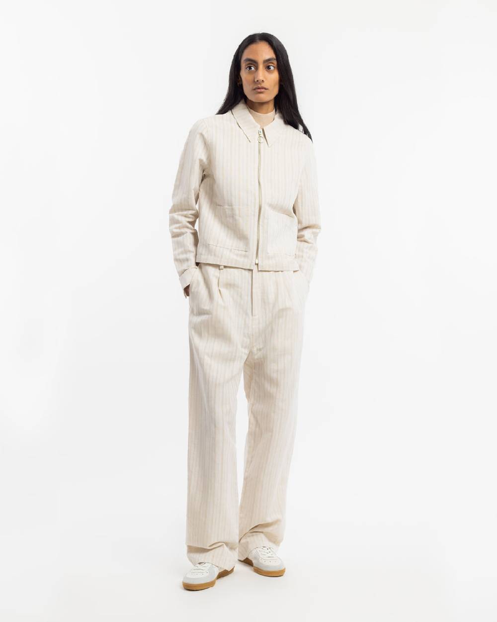 Rotholz Kurze Jacke Leinen Mix - Creme Outlet