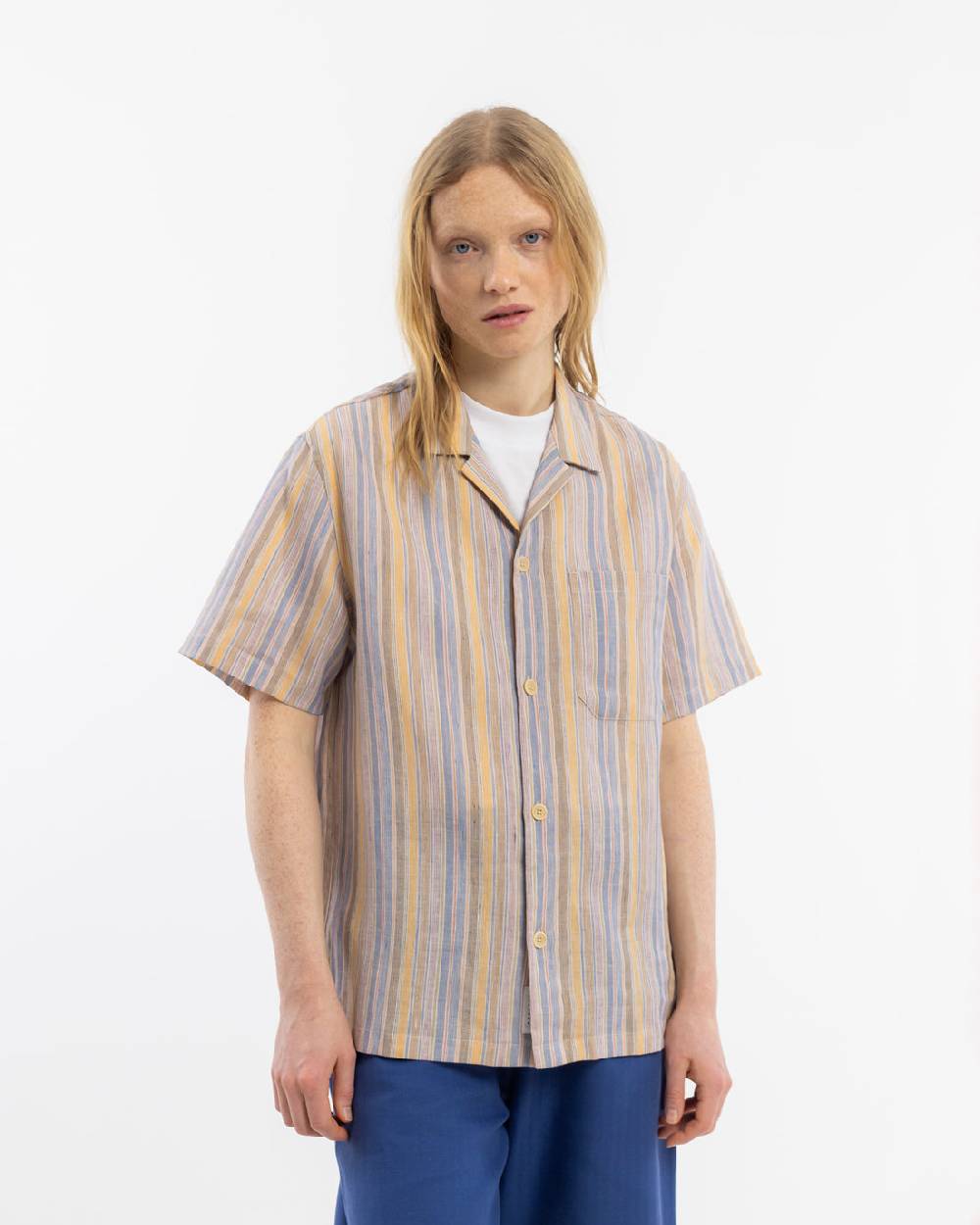 Rotholz Bowling Shirt Leinen Mix - Gestreift Angebote
