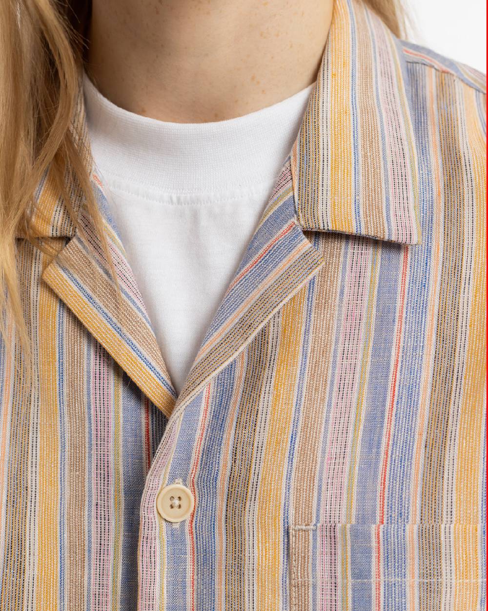 Rotholz Bowling Shirt Leinen Mix - Gestreift Angebote